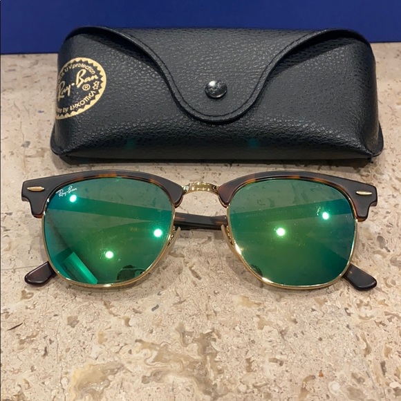 RayBan Tortise/Green Reflective Sunglasses Relisted